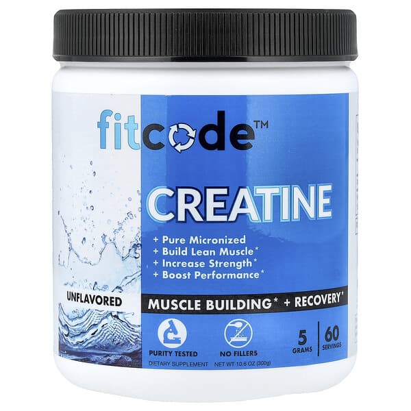 fitcode, Creatine, Unflavored, 10.6 oz (300 g) 2 fitcode, Creatine, Unflavored, 10.6 oz (300 g)