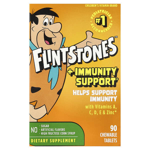 Flintstones, Children's Multivitamin, + Immunity Support, 90 Chewable Tablets