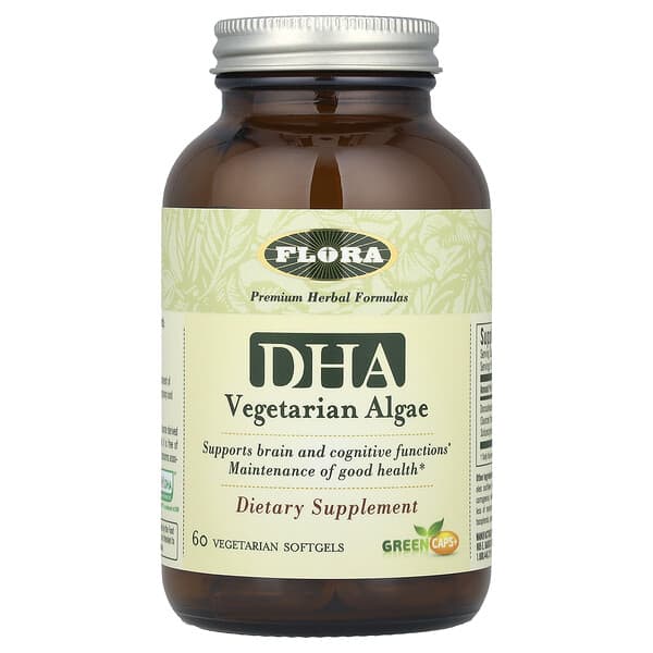 Flora, DHA Vegetarian Algae, 60 Vegetarian Softgels (250 mg per Softgel)