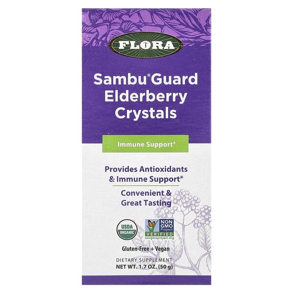 Flora, Sambu Guard Elderberry Crystals, 1.7 oz ( 50 g)