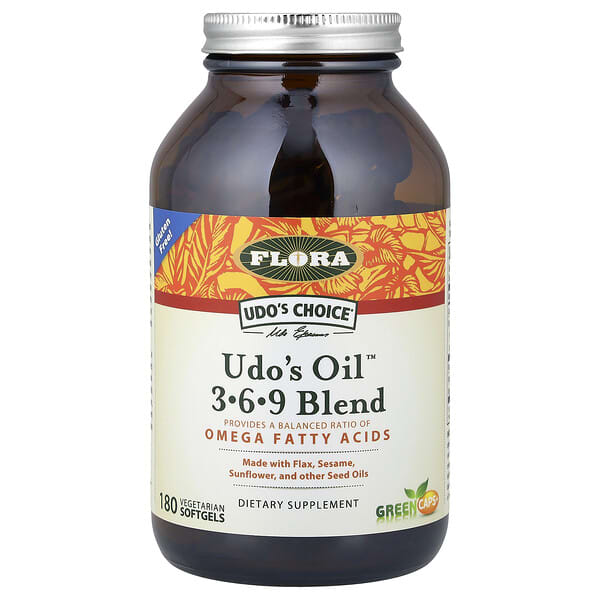 Flora, Udo's Choice®, Udo's Oil™ 3-6-9 Blend, 180 Vegetarian Softgels
