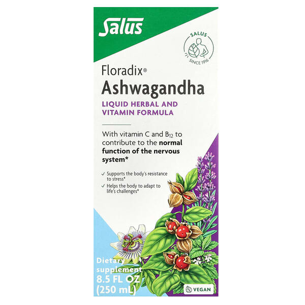 Floradix, Ashwagandha, 8.5 fl oz (250 ml) 2 Floradix, Ashwagandha, 8.5 fl oz (250 ml)