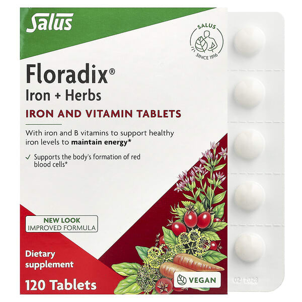 Floradix, Iron + Herbs, 120 Tablets 5 Floradix, Iron + Herbs, 120 Tablets