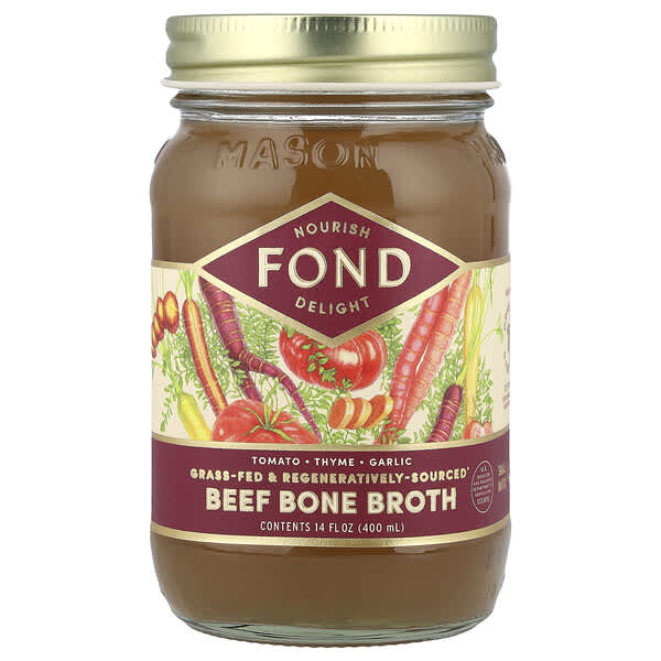 FOND Bone Broth, Beef Bone Broth, Tomato & Thyme, 14 fl oz (400 ml)