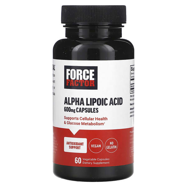 Force Factor, Alpha Lipoic Acid, 600 mg, 60 Vegetable Capsules 5 Force Factor, Alpha Lipoic Acid, 600 mg, 60 Vegetable Capsules