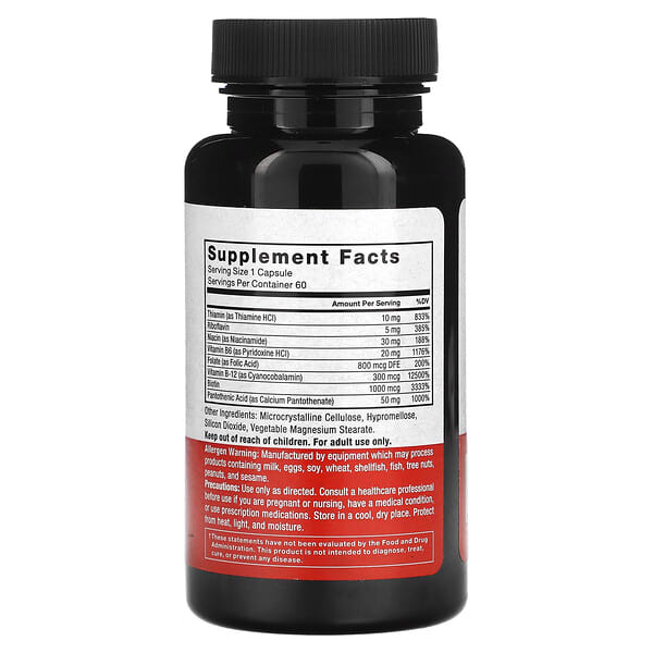 Alternative view of Force Factor, B Complex, 60 Vegetable Capsules