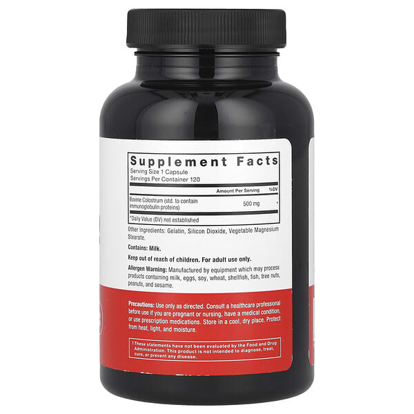 Alternative view of Force Factor, Bovine Colostrum With Immunoglobulin & Lactoferrin, 500 mg, 120 Capsules