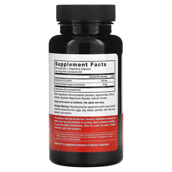 Alternative view of Force Factor, CoQ10, 100 mg, 60 Vegetable Capsules