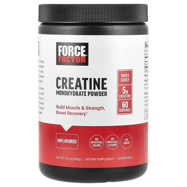 Force Factor, Creatine Monohydrate Powder, Unflavored, 10.6 oz (300 g) 2 Force Factor, Creatine Monohydrate Powder, Unflavored, 10.6 oz (300 g)