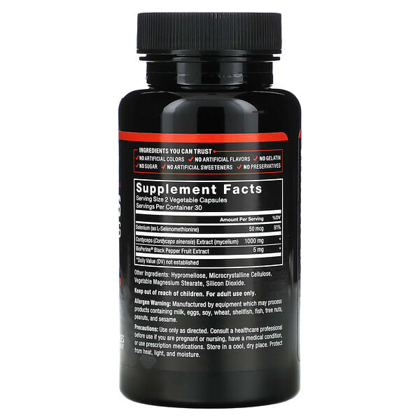 Alternative view of Force Factor, Fundamentals, Cordyceps, 60 Capsules
