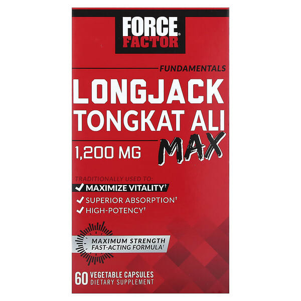 Force Factor, Fundamentals, LongJack Tongkat Ali Max, 60 Vegetable Capsules