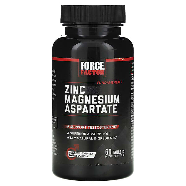 Force Factor, Fundamentals, Zinc Magnesium Aspartate, 60 Tablets