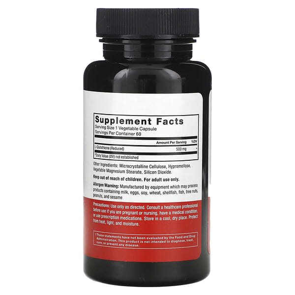 Alternative view of Force Factor, Glutathione (Reduced), 500 mg , 60 Vegetable Capsules