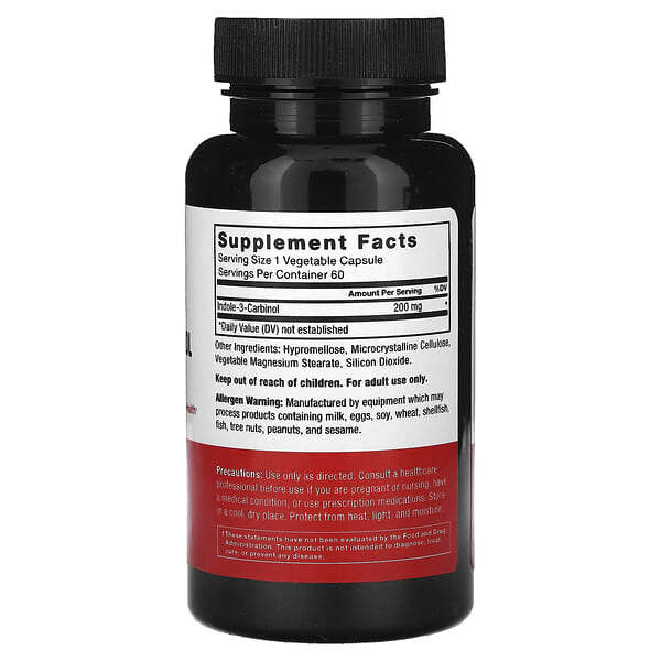 Alternative view of Force Factor, Indole-3-Carbinol, 200 mg, 60 Vegetable Capsules
