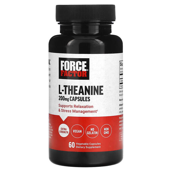 Force Factor, L-Theanine, 200 mg, 60 Vegetarian Capsules
