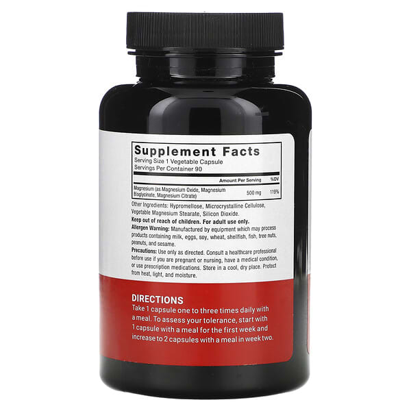 Alternative view of Force Factor, Magnesium, 500 mg, 90 Vegetable Capsules