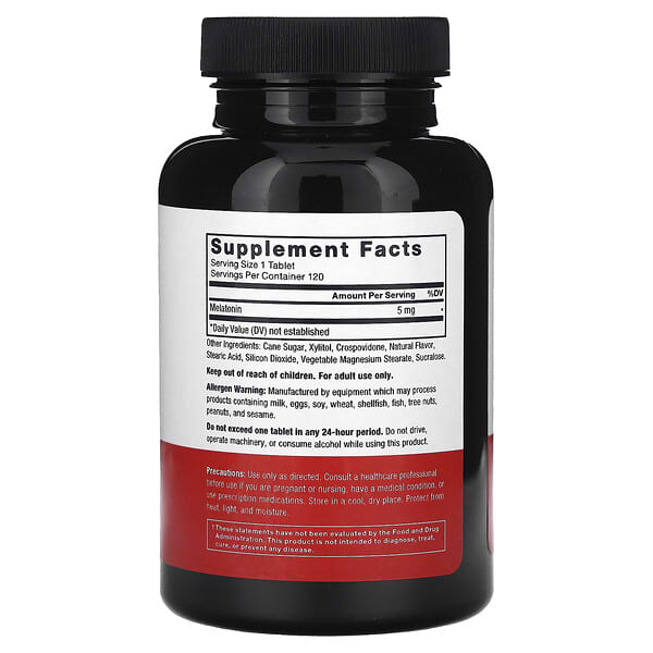 Alternative view of Force Factor, Melatonin, Cherry, 5 mg, 120 Chewable Tablets