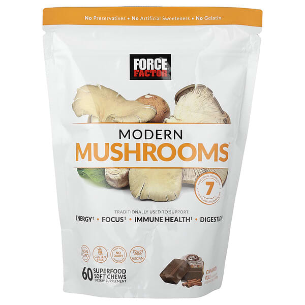 Force Factor, Modern Mushrooms®, Cinnamon Roll, 60 Soft Chews