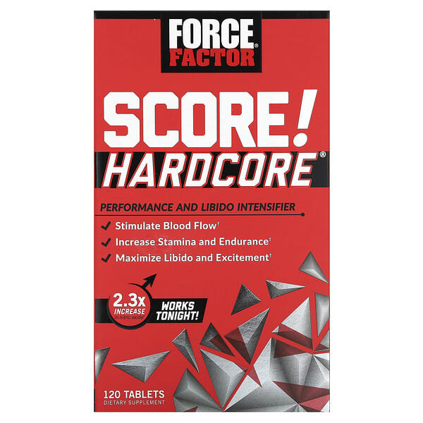 Force Factor, SCORE! Hardcore®, Performance and Libido Intensifier, 120 Tablets