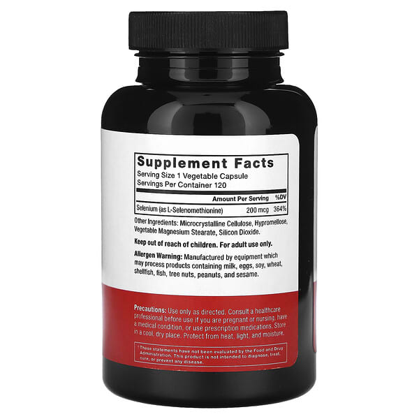 Alternative view of Force Factor, Selenium, 200 mcg, 120 Vegetable Capsules