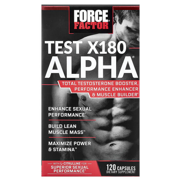 Force Factor, Test X180 Alpha®, 120 Capsules