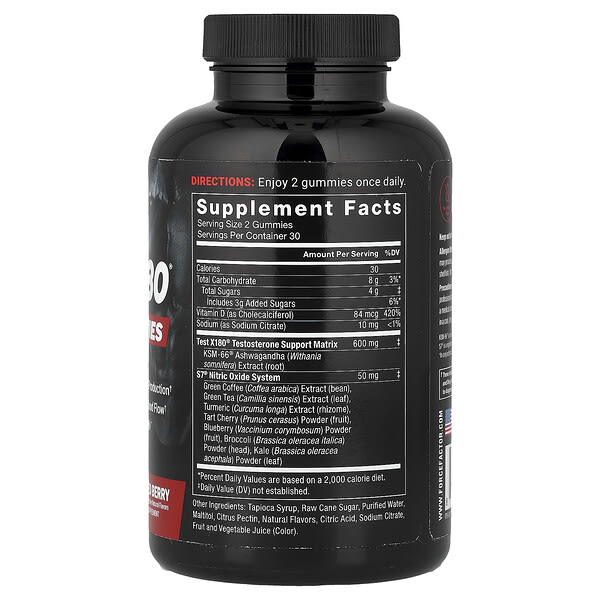 Alternative view of Force Factor, Test X180® Max Gummies, Mixed Berry, 60 Gummies