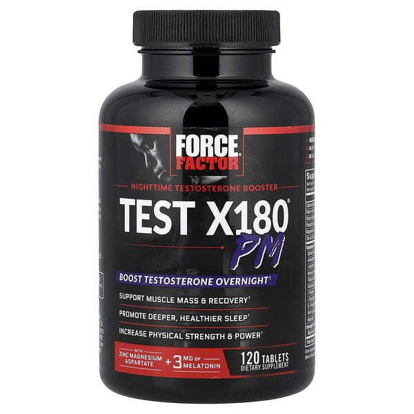 Force Factor, Test X180® PM, 120 Tablets