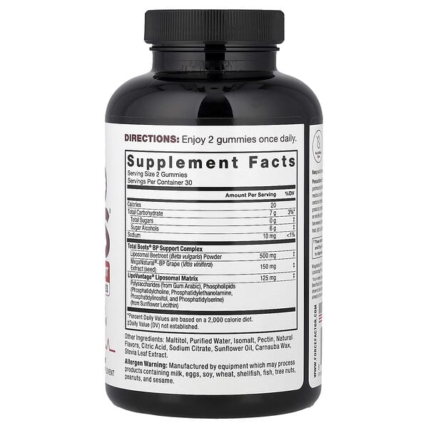 Alternative view of Force Factor, Total Beets® Gummies, Blood Pressure Support, Berry, 60 Gummies