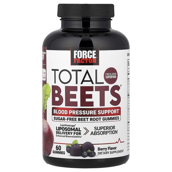 Force Factor, Total Beets® Gummies, Blood Pressure Support, Berry, 60 Gummies 4 Force Factor, Total Beets® Gummies, Blood Pressure Support, Berry, 60 Gummies