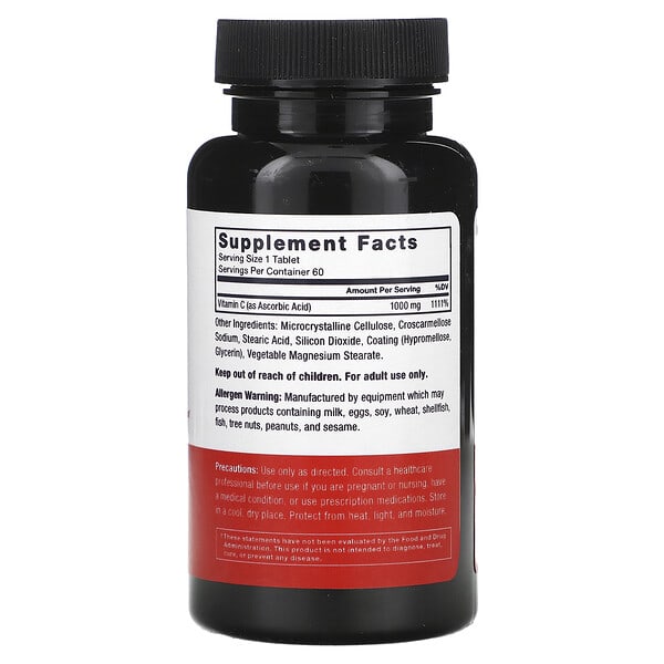 Alternative view of Force Factor, Vitamin C, 1,000 mg, 60 Tablets