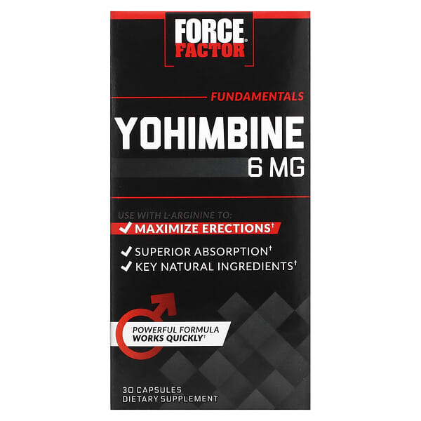 Force Factor, Yohimbine, 6 mg, 30 Capsules 3 Force Factor, Yohimbine, 6 mg, 30 Capsules