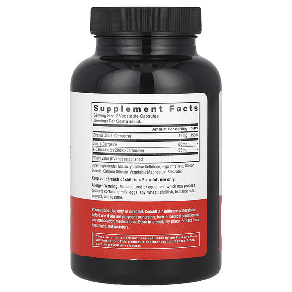 Alternative view of Force Factor, Zinc-L-Carnosine Complex, 120 Vegetable Capsules