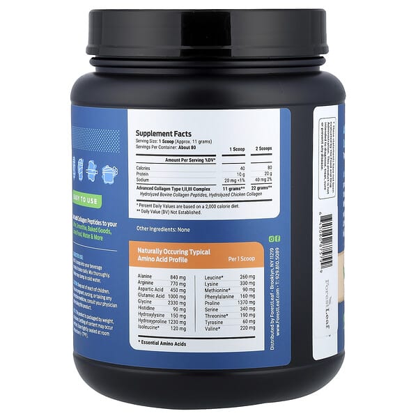 Alternative view of Forest Leaf, Collagen Peptides, Unflavored, 32 oz (908 g)