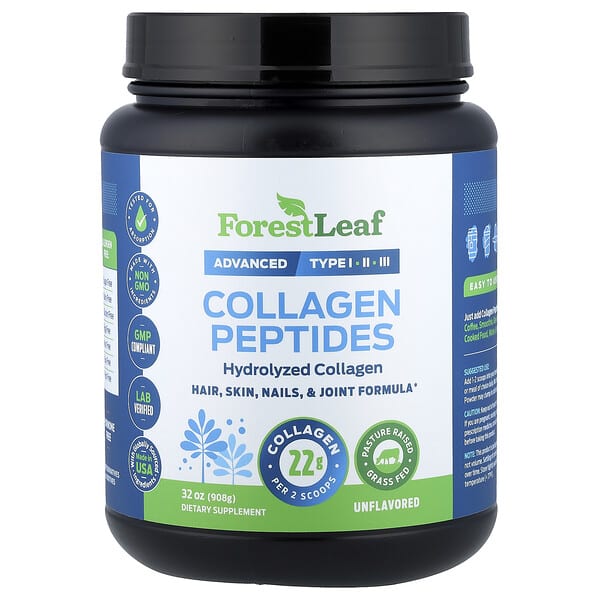 Forest Leaf, Collagen Peptides, Unflavored, 32 oz (908 g)