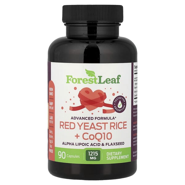 Forest Leaf, Red Yeast Rice + CoQ10, 90 Capsules