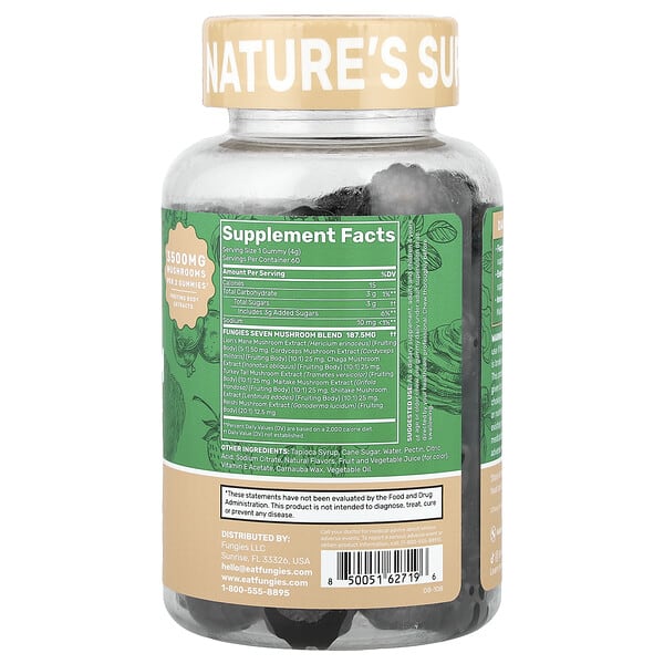 Alternative view of Fungies, Best Multi Mushroom Daily Gummies, Mixed Berry, 60 Pectin Gummies