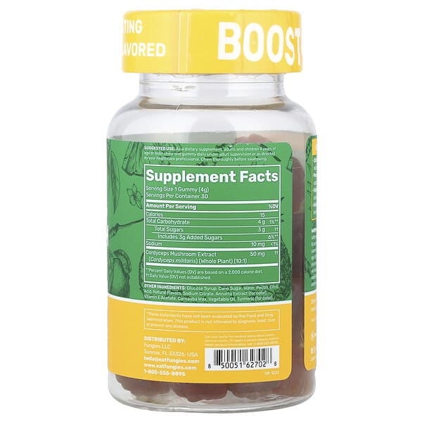 Alternative view of Fungies, Cordyceps Mushroom Daily Gummies, Mango and Pineapple, 30 Pectin Gummies (50 mg per Gummy)