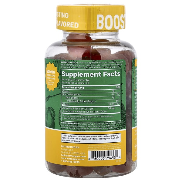 Alternative view of Fungies, Cordyceps Mushroom Energy Gummies, Mango and Pineapple, 60 Pectin Gummies
