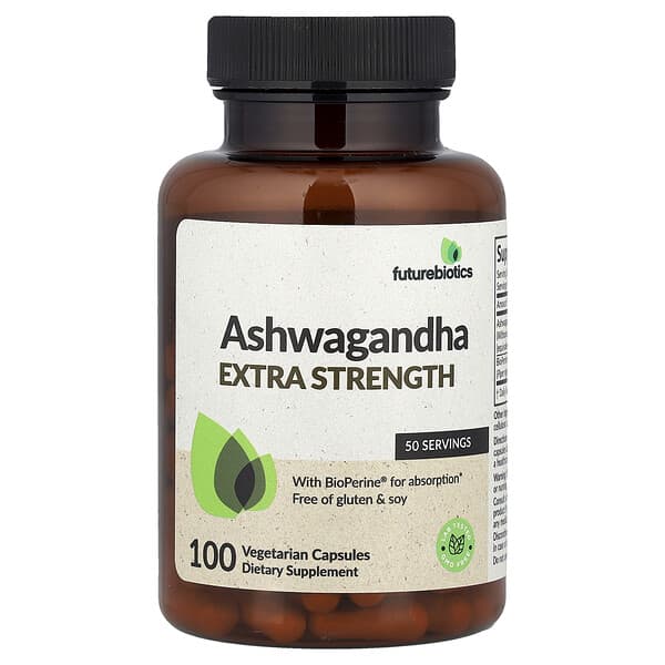 Futurebiotics, Ashwagandha, 100 Vegetarian Capsules