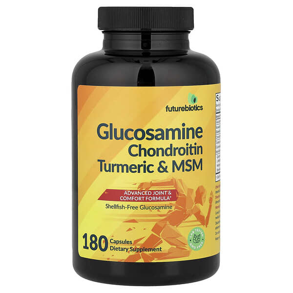 Futurebiotics, Glucosamine, Chondroitin, Turmeric & MSM, 180 Capsules