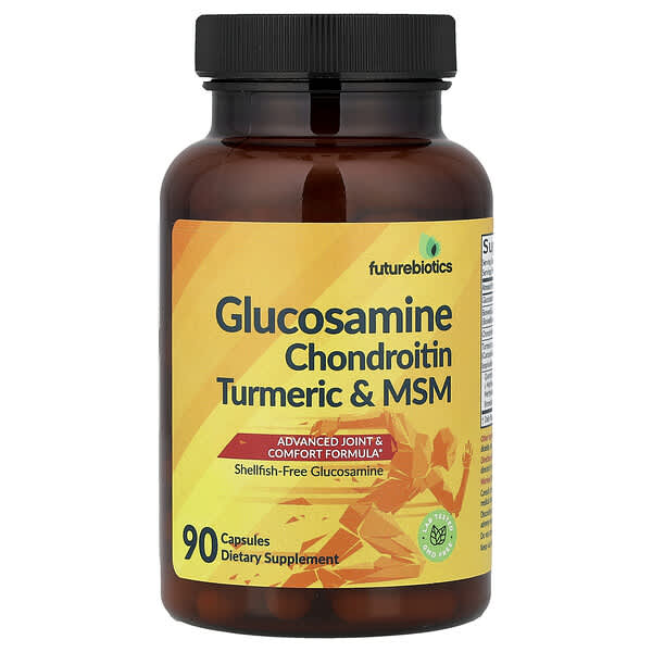 Futurebiotics, Glucosamine, Chondroitin, Turmeric & MSM, 90 Capsules