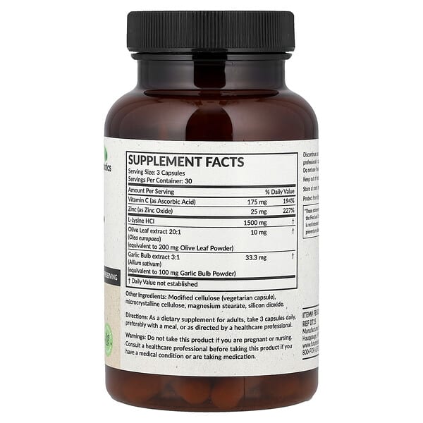 Alternative view of Futurebiotics, L-Lysine Defense™, 90 Vegetarian Capsules