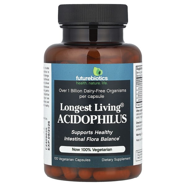 Futurebiotics, Longest Living® Acidophilus, 100 Vegetarian Capsules