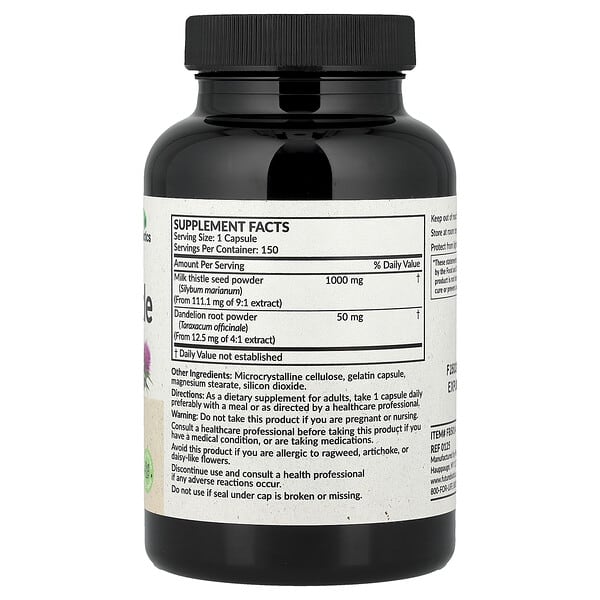 Alternative view of Futurebiotics, Milk Thistle, 150 Capsules (1,000 mg per Capsule)