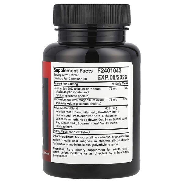 Alternative view of Futurebiotics, Relax & Sleep® with L-Theanine, 60 Vegetarian Tablets