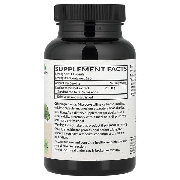 Alternative view of Futurebiotics, Rhodiola Rosea, 120 Vegetarian Capsules (250 mg per Capsule)