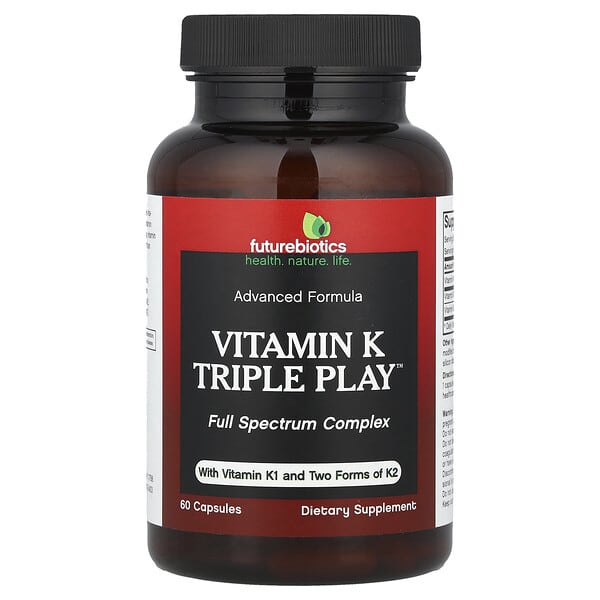 Futurebiotics, Vitamin K Triple Play™, 60 Capsules