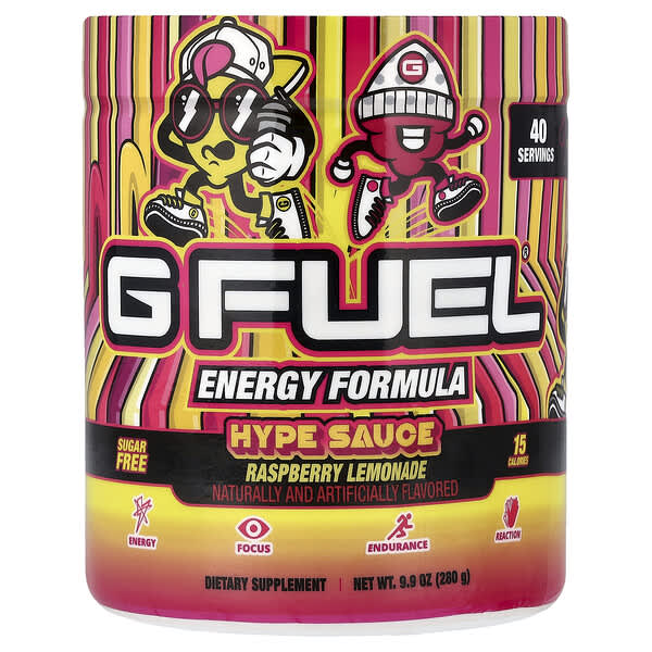 G FUEL, Energy Formula, Hype Sauce, Raspberry Lemonade, 9.9 oz (280 g)