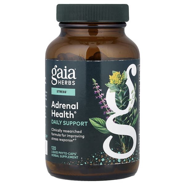 Gaia Herbs, Adrenal Health®, Daily Support, 120 Liquid Phyto-Caps®
