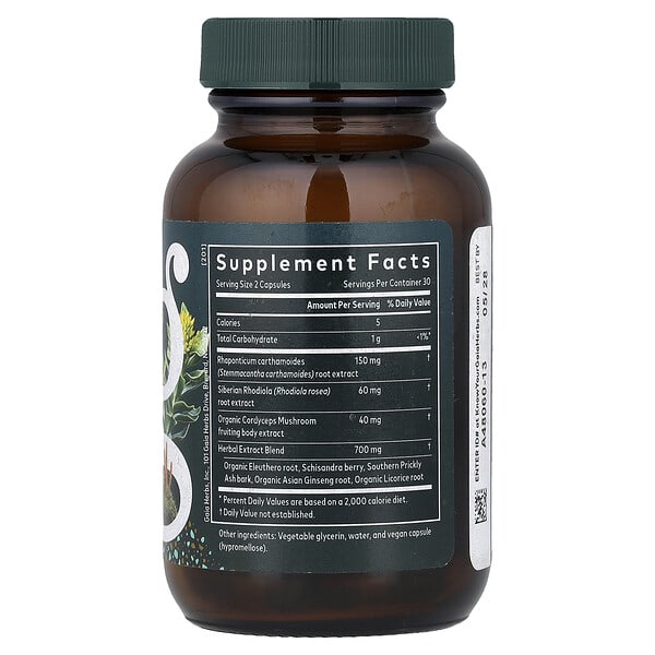 Alternative view of Gaia Herbs, Adrenal Health®, Jump Start, 60 Liquid Phyto-Caps®